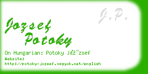 jozsef potoky business card